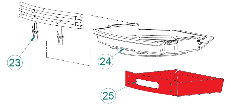 Contura 790T Aschekasten grau